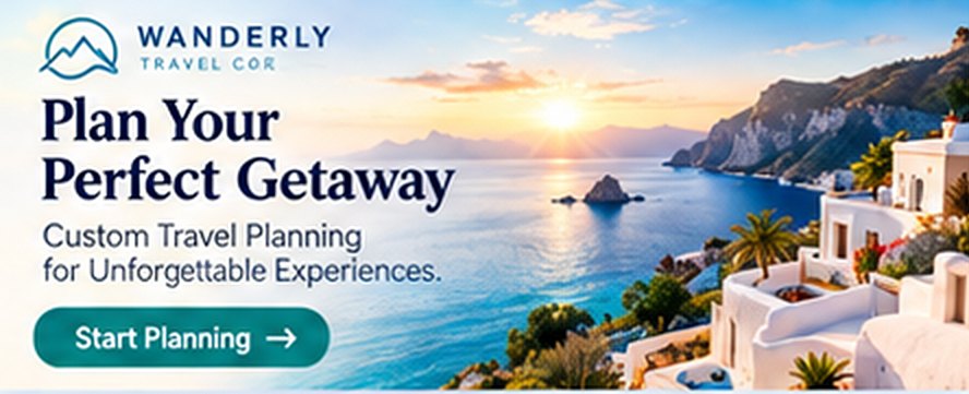 Sample Google banner ad for a travel company